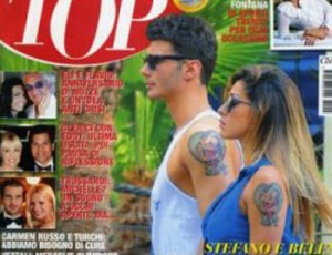 tatuaggio d'amore belen e stefano