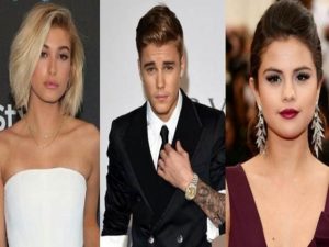 Hailey Baldwin, Justin Bieber e Selena Gomez
