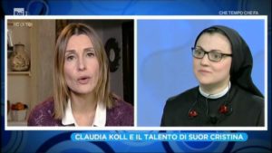 claudia koll e suor cristina a domenica in