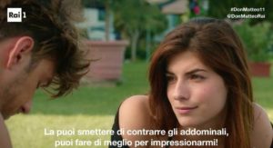 andrea damante nella scena di don matteo 11 con la capitana