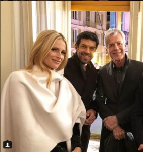 michelle hunziker,pierfrancesco favino e claudio baglioni su instagram