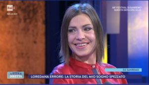 loredana errore piange a la vita in diretta 2018