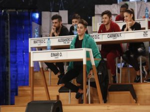 Einar Ortis con la maglia del Serale di Amici 2018