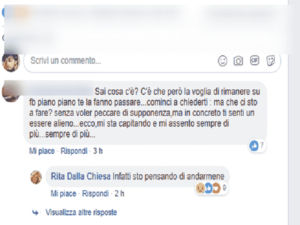 Foto commento di Rita Dalla Chiesa su Facebook