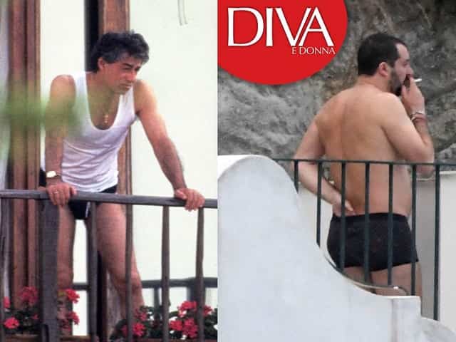 Foto di Matteo Salvini in boxer durante la vacanza ad Ischia con Elisa Isoardi