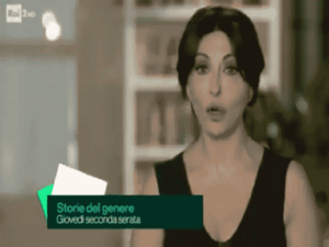 Foto Sabrina Ferilli nel promo di Storie del genere, nuovo programma di RAI3