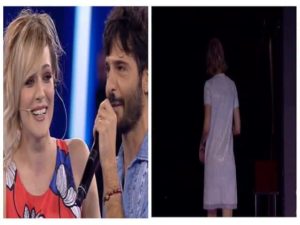 Foto sorpresa Laura Chiatti Marco Bocci ad Amici 2018 Serale