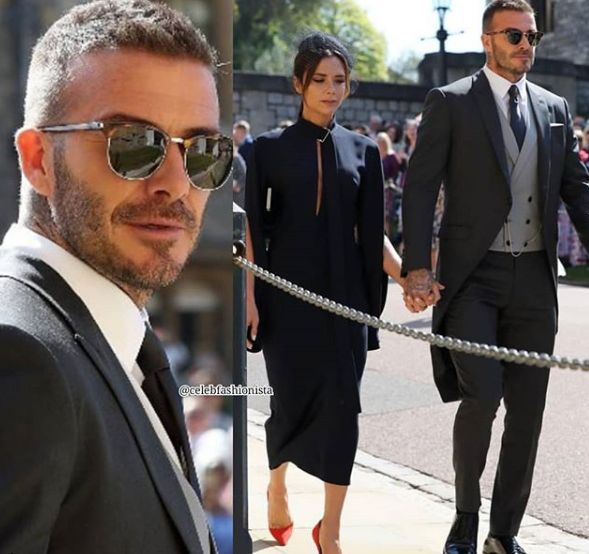 Beckham incanta al matrimonio di Harry e Meghan: gaffe per Victoria