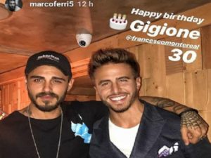 marco ferri al compleanno di francesco monte