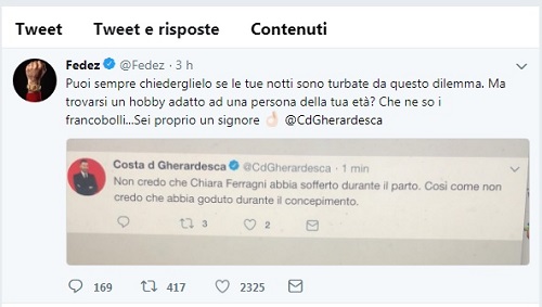 Fedez risposta twitter fidanzata Ibiza