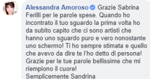 alessandra commenta post sabrina ferilli