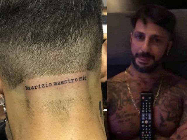 Fabrizio Corona tatuaggio per Maurizio Costanzo