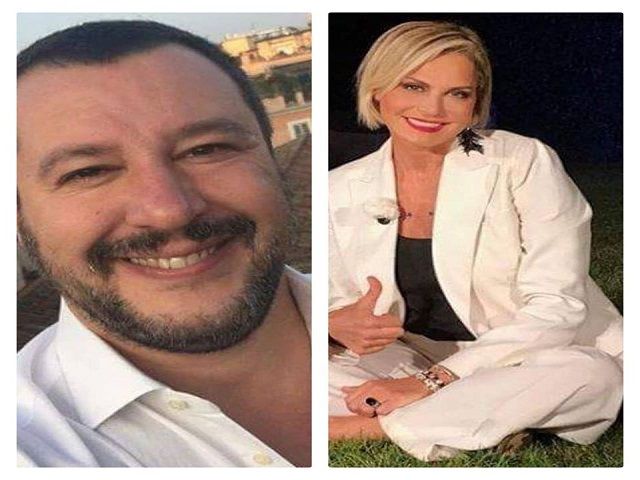 simona ventura e matteo salvini