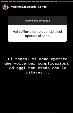 Valentina Rapisarda Instagram stories 