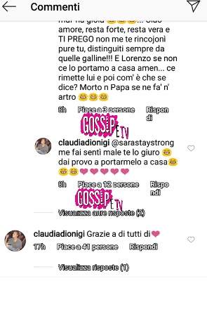 uomini e donne claudia corteggiatrice lorenzo riccardi messaggi social