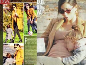 Federica Nargi incinta con la figlia Sofia