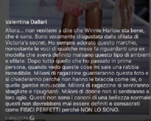 valentina dallari contro victoria secret