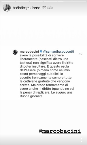 marco bacini fidanzato federica panicucci