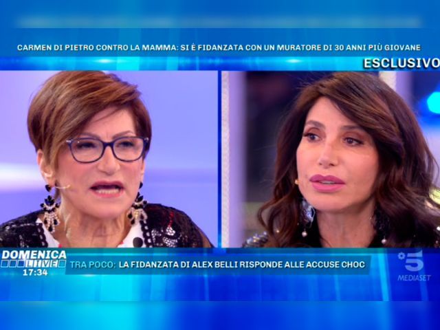 Domenica Live Carmen di pietro mamma emma