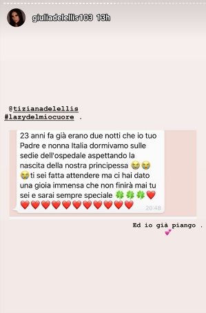 Giulia De Lellis Compleanno Il Messaggio Di Auguri Della Zia La Fa Piangere