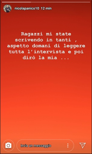 nicola panico risponde a sara affi fella 