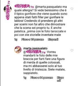 marta pasqualato risposta filler labbra