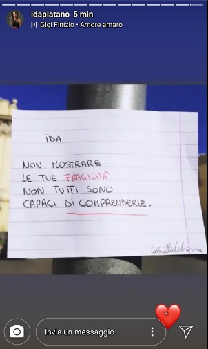 ida platano messaggio per riccardo 