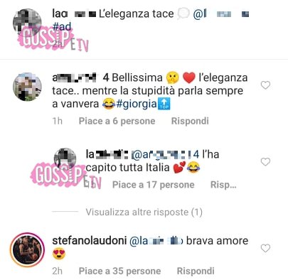 giorgia fidanzata laudoni contro vignali