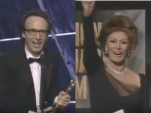 Sophia Loren e Roberto Benigni, retroscena Oscar