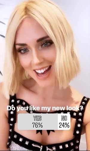 chiara ferragni foto nuovo taglio di capelli 