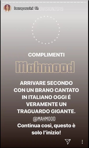 laura pausini complimenti mahmood 