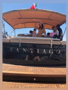 Belen Rodriguez yacht Santiago