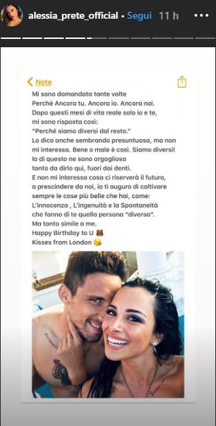 Alessia Prete dedica Matteo Gentili, conferma ritorno di fiamma