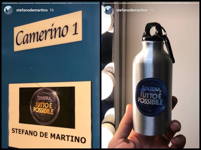 Stefano De Martino Stasera tutto è possibile camerino