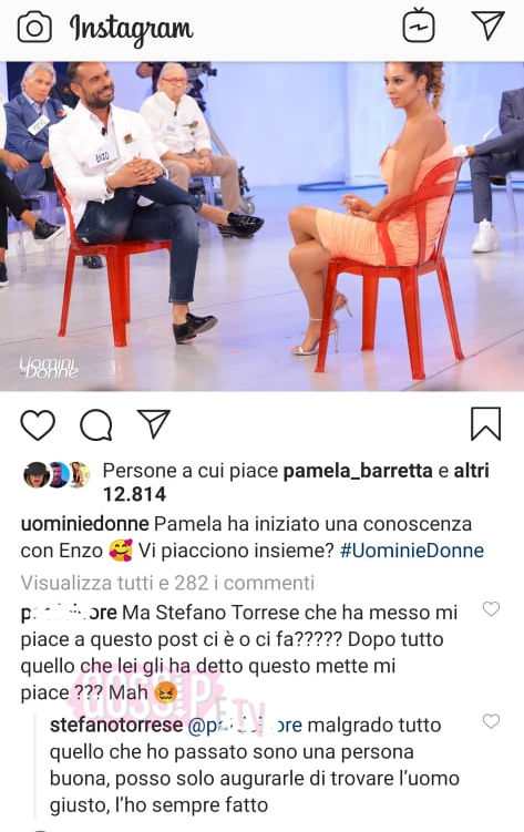 stefano commento pamela trono over