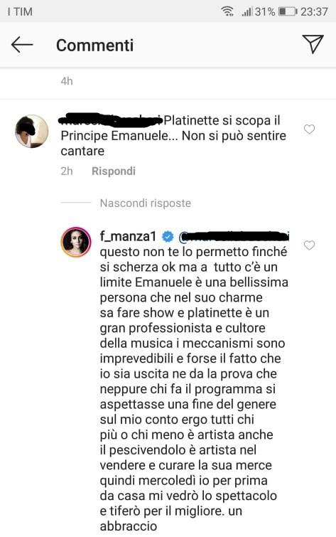 francesca manzini amici critiche