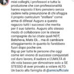 Angelo Recchia professionista Amici messaggio