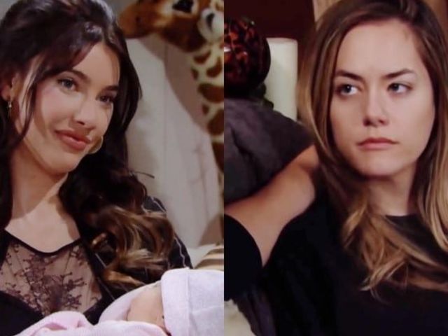 beautiful steffy a parigi con la figlia di hope