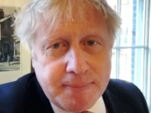 Una foto in primo piano di Boris Johnson