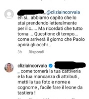 clizia incorvaia instagram risposte