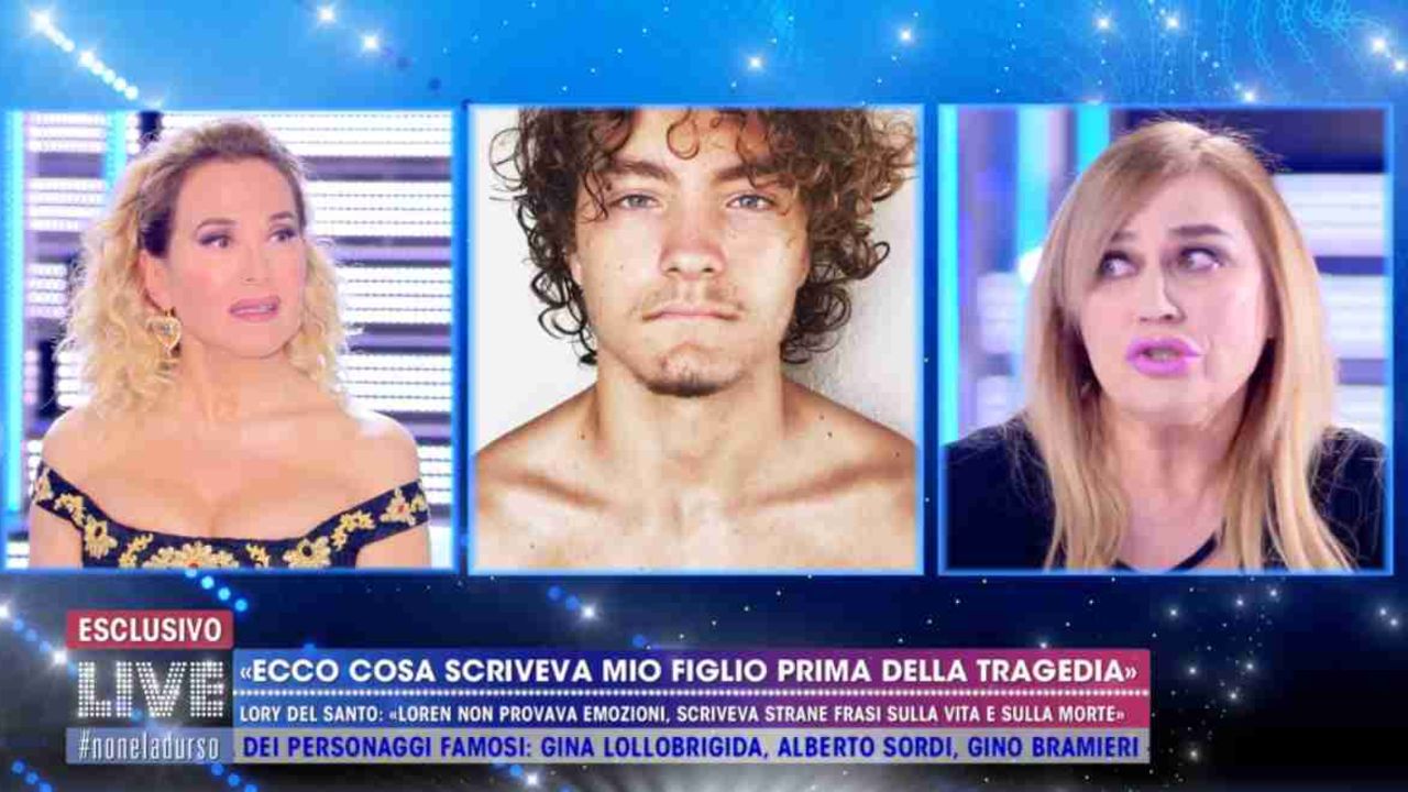 lory del santo parla per la prima volta del padre del figlio morto