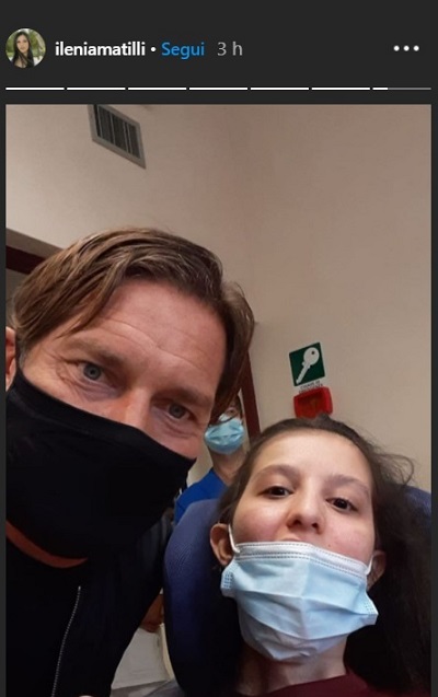 Totti e Ilenia all'ospedale