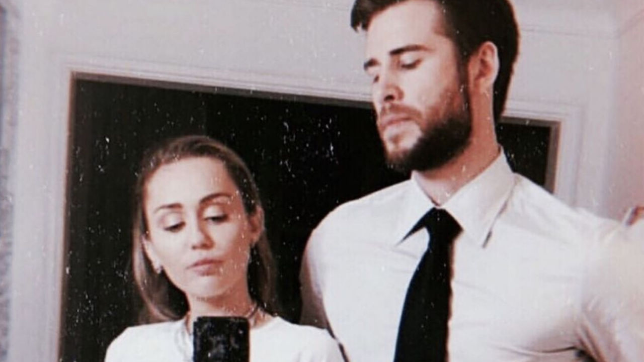 miley cyrus selfie con liam