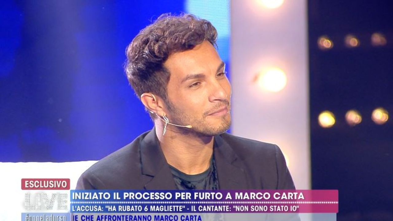 marco carta a live non è la d'urso