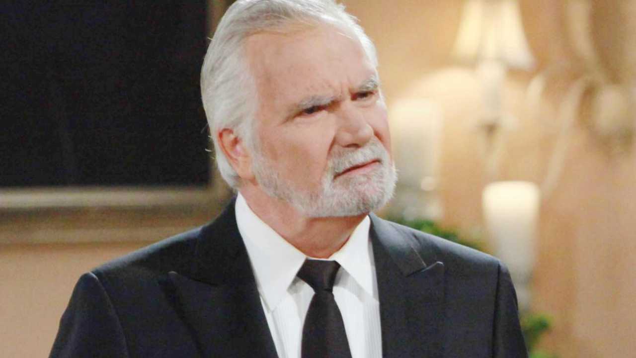 John McCook (Eric Forrestor) looking serious