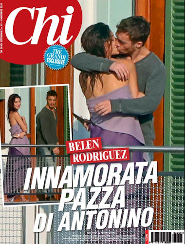 belen e antonino si baciano sulla copertina di chi