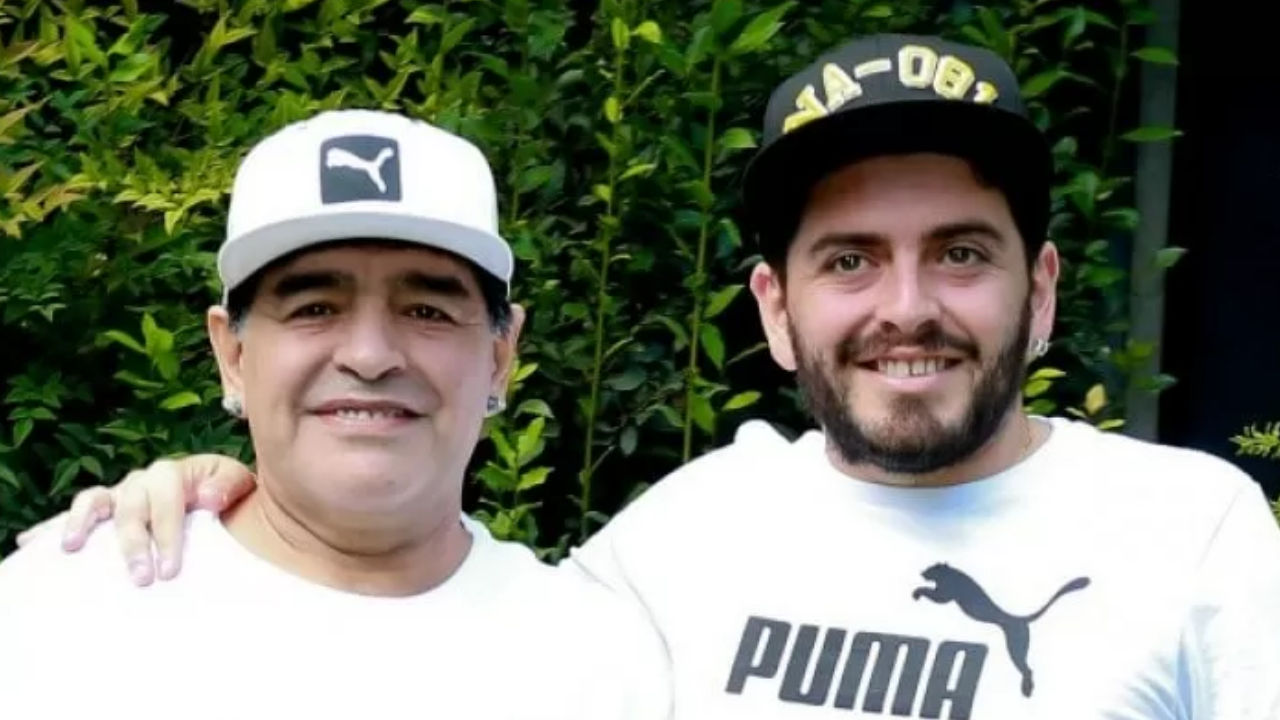 diego armando maradona junior col papà