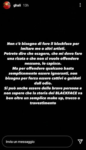 ghali sfogo instagram tale e quale show