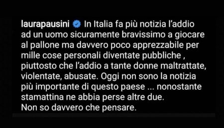 laura pausini parole su morte maradona