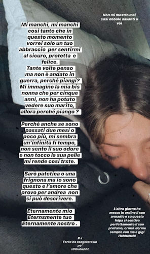 natalia storia su andrea mi manchi